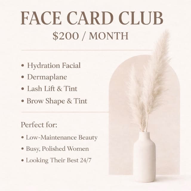 FACE CARD CLUB at the aesthetic refinery in Soddy Daisy, TN